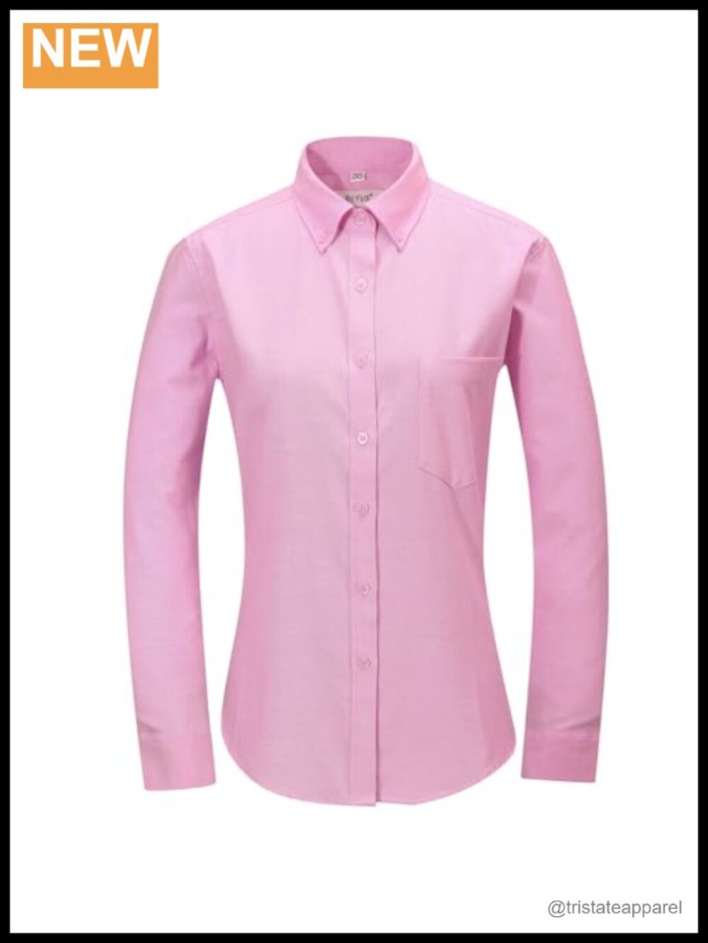 Women's Wrinkle Resistant Cotton Blend Oxford Button Down Long Sleeve Shirt